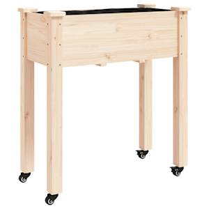 Truhlík na kolečkách s vložkou 71x37x80cm masivní jedlové dřevo - obrázek 2