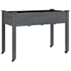 vidaXL voodriga taimelava ratastega, hall, 118x59x80 cm, nulupuit