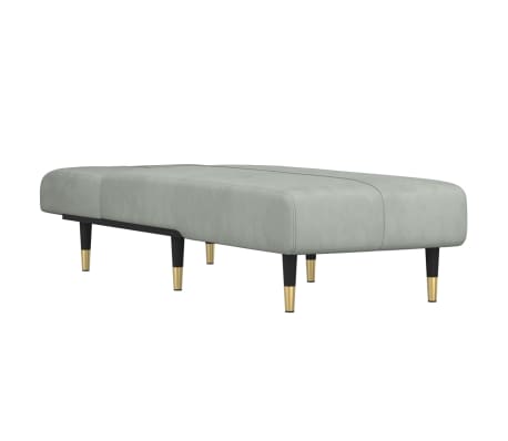 vidaXL Chaise longue fluweel lichtgrijs