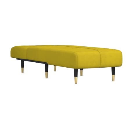 vidaXL Chaiselongue Gelb Samt