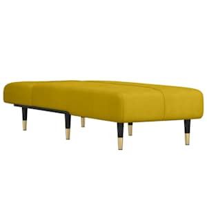 vidaXL Chaise longue jaune velours