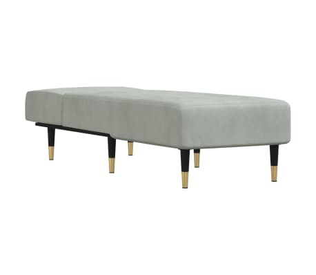 vidaXL Chaise longue fluweel lichtgrijs