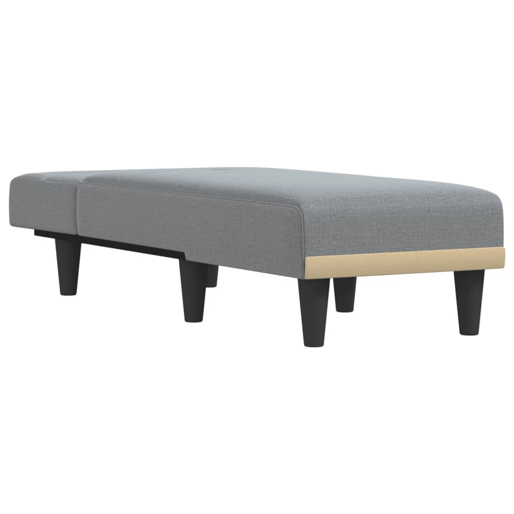 vidaXL Chaise longue stof lichtgrijs afbeelding