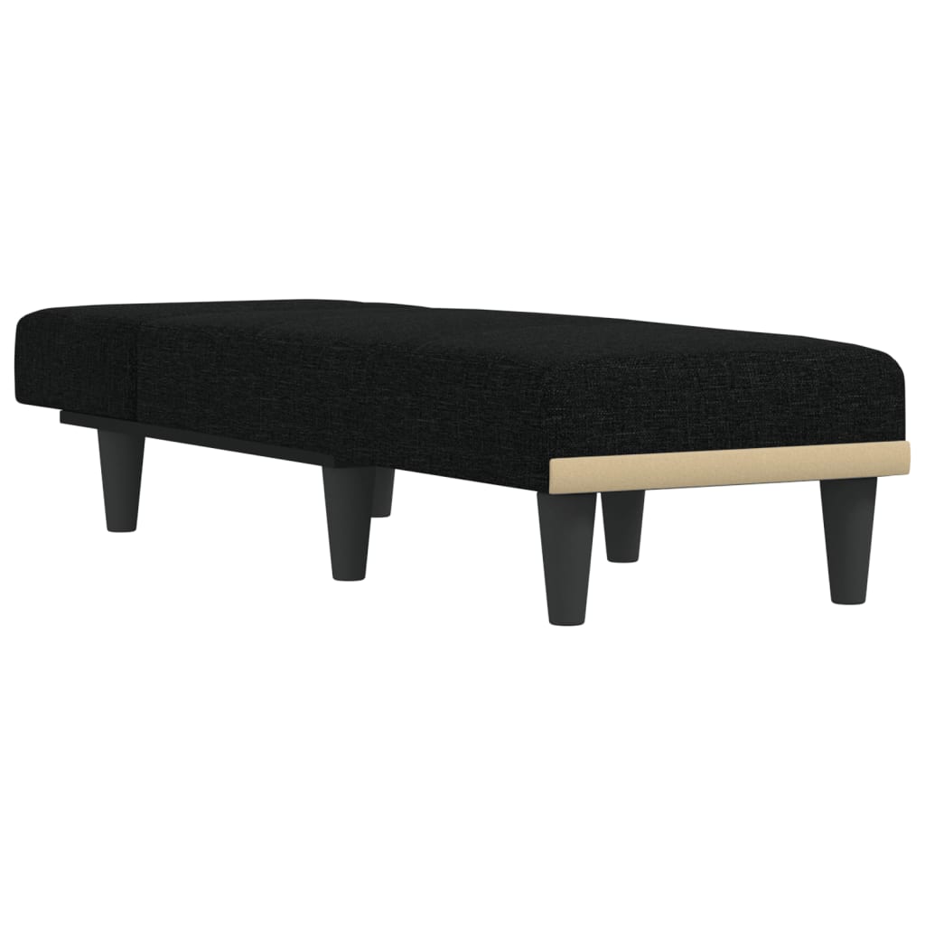 vidaXL Chaise longue stof zwart