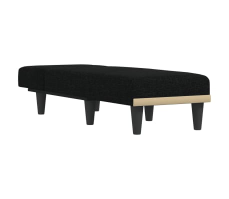 vidaXL Șezlong, negru, material textil