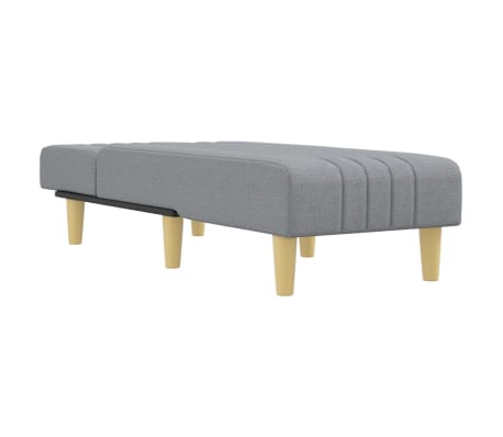 vidaXL Chaise longue stof lichtgrijs
