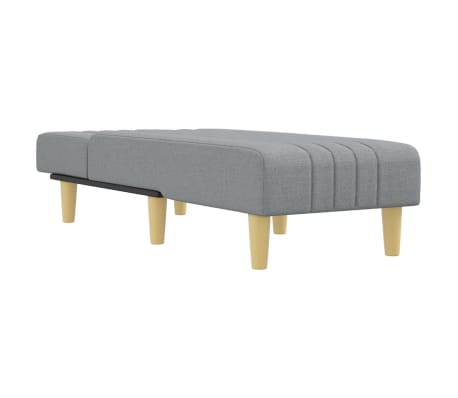 vidaXL Chaiselongue Hellgrau Stoff