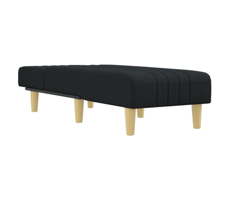 vidaXL Chaise longue stof zwart