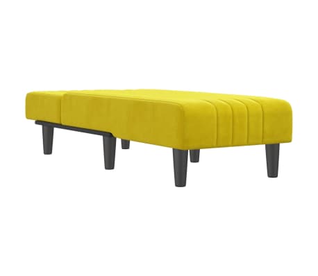 vidaXL Chaise longue jaune velours