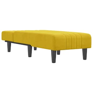 vidaXL Chaiselongue Gelb Samt