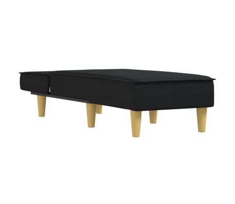vidaXL Chaise longue noir tissu