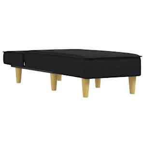 vidaXL Chaise longue noir tissu