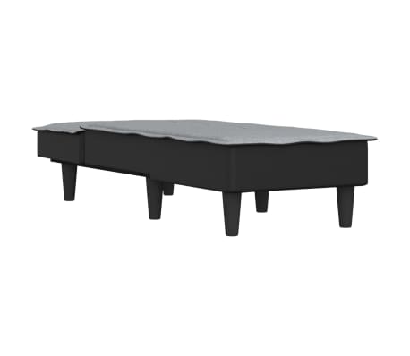 vidaXL Chaise longue stof lichtgrijs