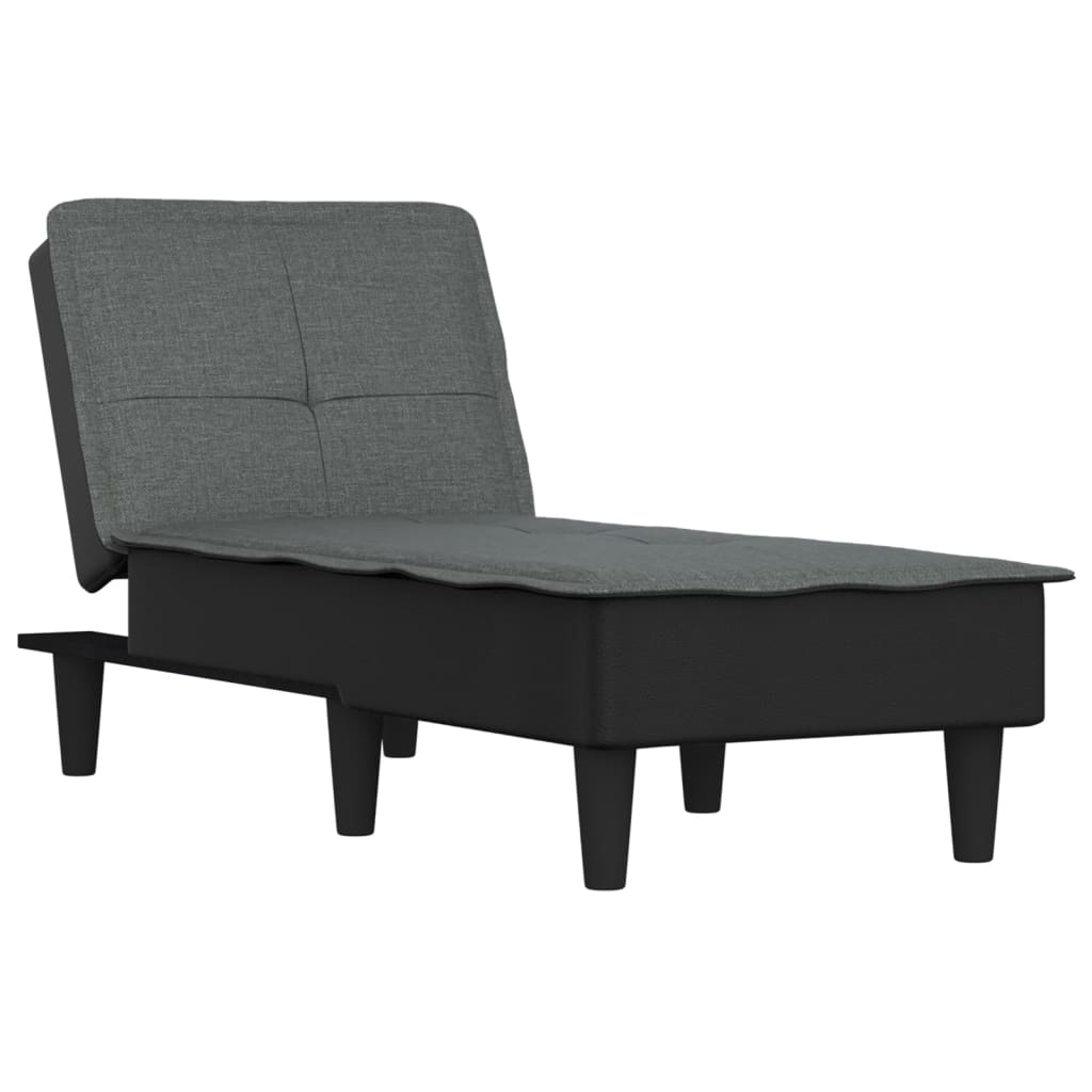 vidaXL Lenoška tmavě šedá textil
