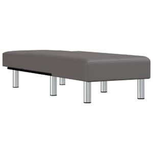 vidaXL Chaise longue gris similicuir