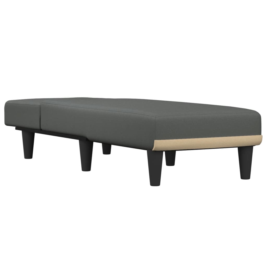 Thumbnail - vidaXL Chaiselongue Dunkelgrau Stoff
