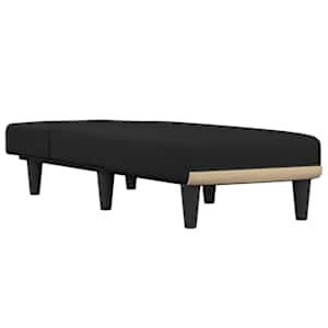 vidaXL Chaise longue noir tissu