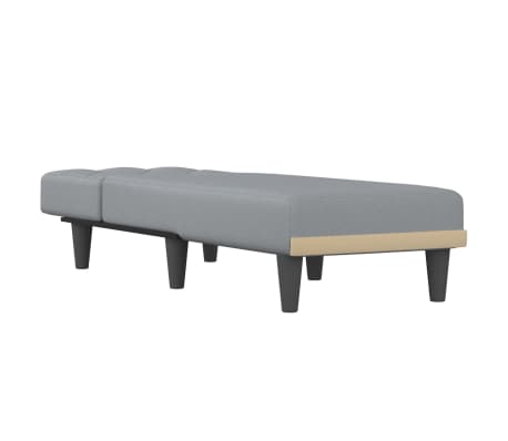 vidaXL Chaise longue stof lichtgrijs