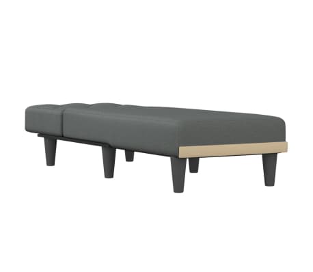 vidaXL Chaiselongue Dunkelgrau Stoff