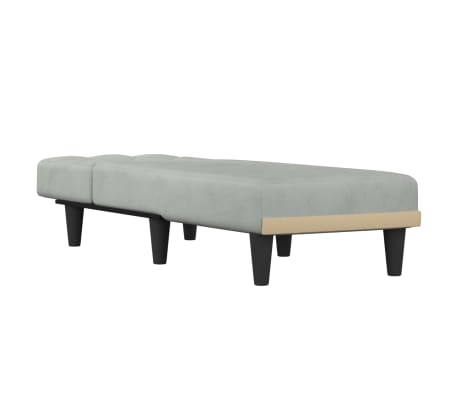 vidaXL atpūtas zvilnis, gaiši pelēks samts