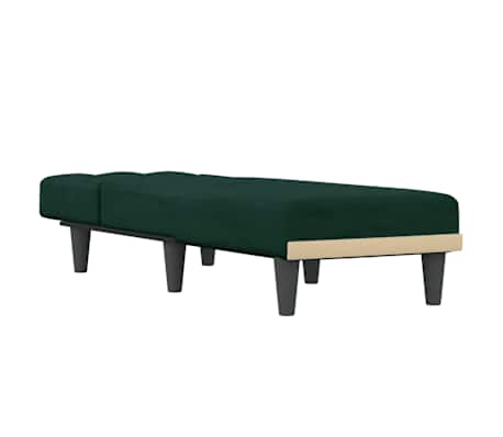vidaXL Chaise longue fluweel donkergroen
