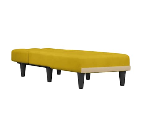 vidaXL Chaise longue fluweel geel