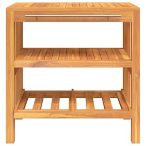 Koupelnová skříňka se 2 policemi 74 x 45 x 75 cm masivní dřevo - obrázek 3