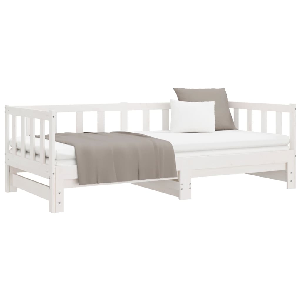 Tagesbett Ausziehbar Bett Schlafsofa Sofa Gästebett Massivholz Kiefer vidaXL - Produktbild 4