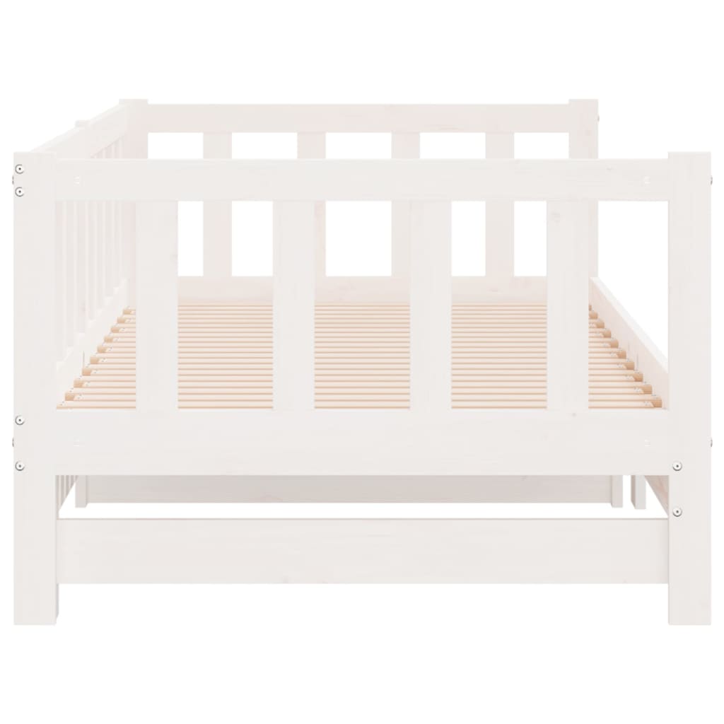 Tagesbett Ausziehbar Bett Schlafsofa Sofa Gästebett Massivholz Kiefer vidaXL - Produktbild 6