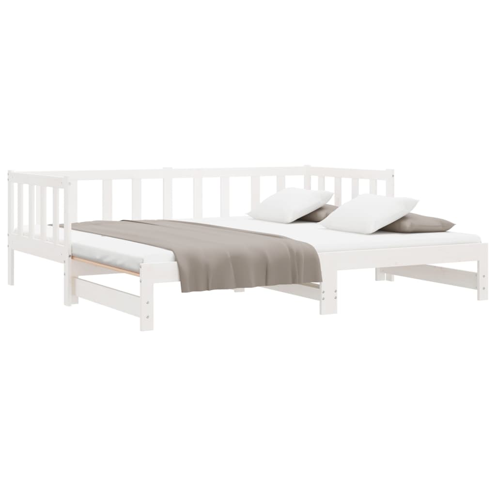 Tagesbett Ausziehbar Bett Schlafsofa Sofa Gästebett Massivholz Kiefer vidaXL - Produktbild 9