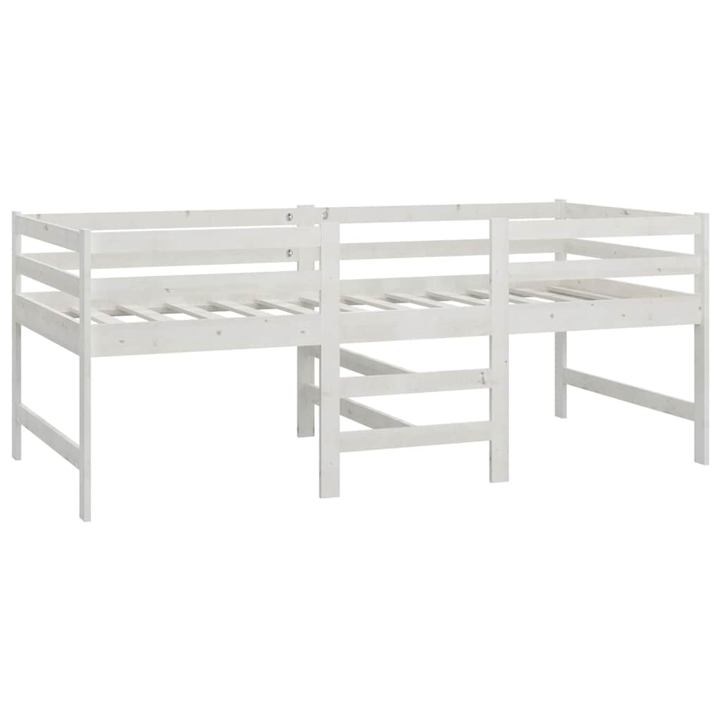 vidaXL Bedframe zonder matras massief grenenhout wit 90x200 cm afbeelding