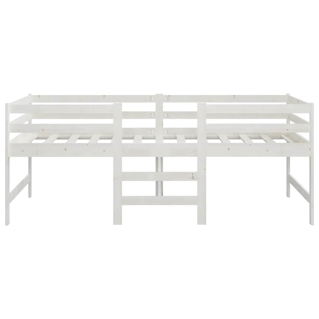 vidaXL Bedframe zonder matras massief grenenhout wit 90x200 cm, foto 4