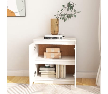 vidaXL TV omarica bela 60x36x65 cm trdna borovina