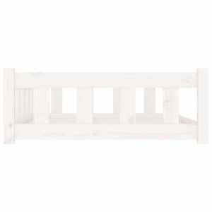 Pelíšek pro psy bílý 105,5 x 75,5 x 28 cm masivní borovice - obrázek 5
