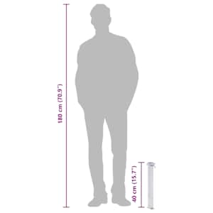 Zahradní sloupek na vodu 40 cm nerezová ocel čtvercový - obrázek 8