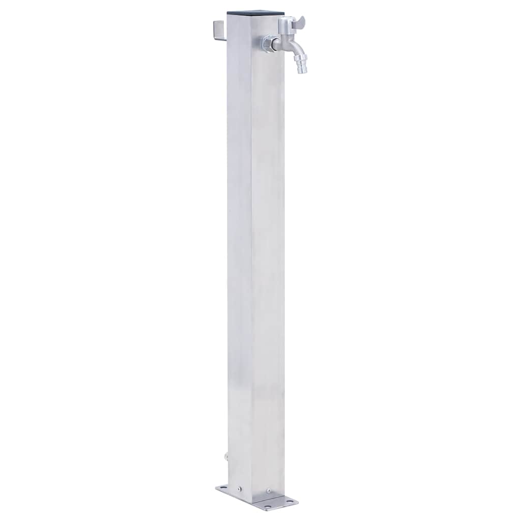 Colonne à eau de jardin 60 cm acier inoxydable carré