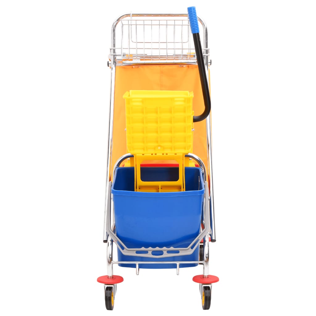 vidaXL Chariot de nettoyage avec seaux et essoreuse tissu PP&Oxford