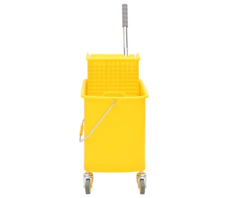 TTS Squizzy 15 liter schoonmaakemmer met twee rollenpersen met geïntegreerd pedaal en scheidingswand TTS Squizzy 15 liter schoonmaakemmer met twee rollenpersen met geïntegreerd pedaal en scheidingswand