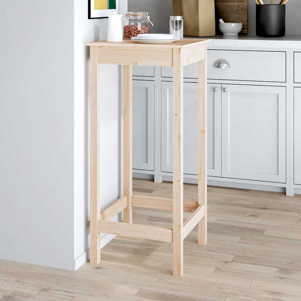 vidaXL Baaripöytä 50x50x110 cm täysi mänty