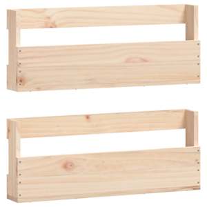 Nástěnné botníky 2 ks 59 x 9 x 23 cm masivní akáciové dřevo - obrázek 2