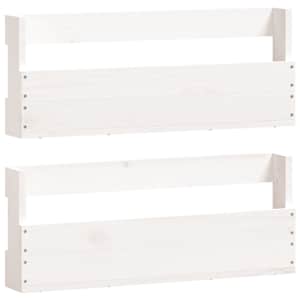 vidaXL seinale kinnitatavad jalatsiriiulid 2 tk, valge 59x9x23 cm m&auml;nd