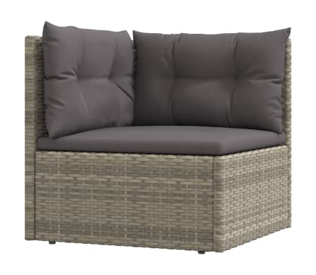 VidaXL Set De Muebles De Jardín 7 Pzas Y Cojines Ratán Sintético Gris ...