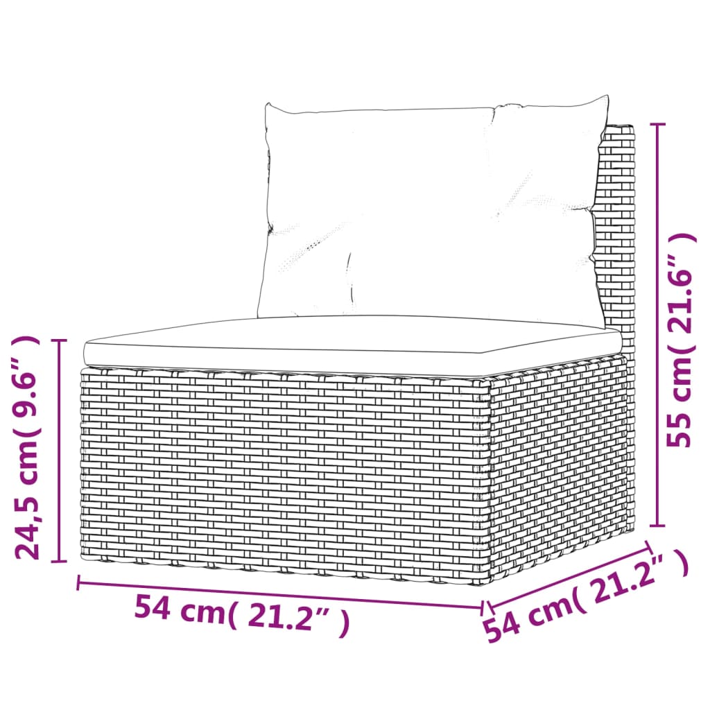 Set mobilier de grădină cu perne, 7 piese, gri, poliratan