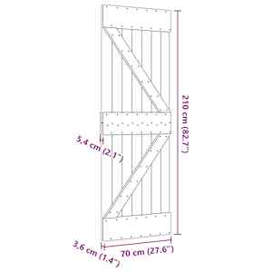 Dveře NARVIK Přírodní 70 x 210 cm Masivní borové dřevo - obrázek 9