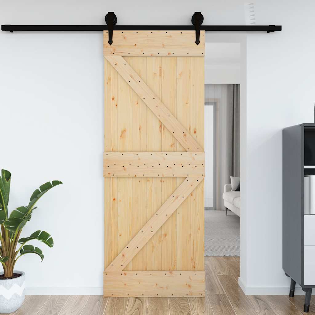 vida XL Tür 85x 210 cm Massivholz Kiefer