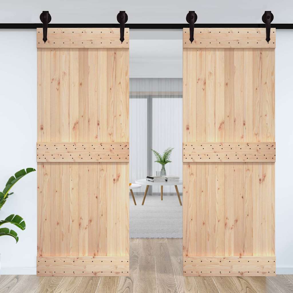 vidaXL Deur NARVIK 85x210 cm massief grenenhout afbeelding