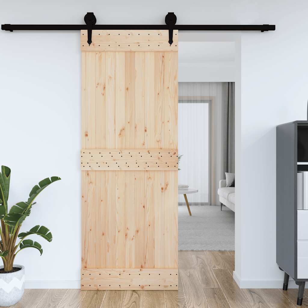 vidaXL Porta 85x210 cm madeira de pinho maciça