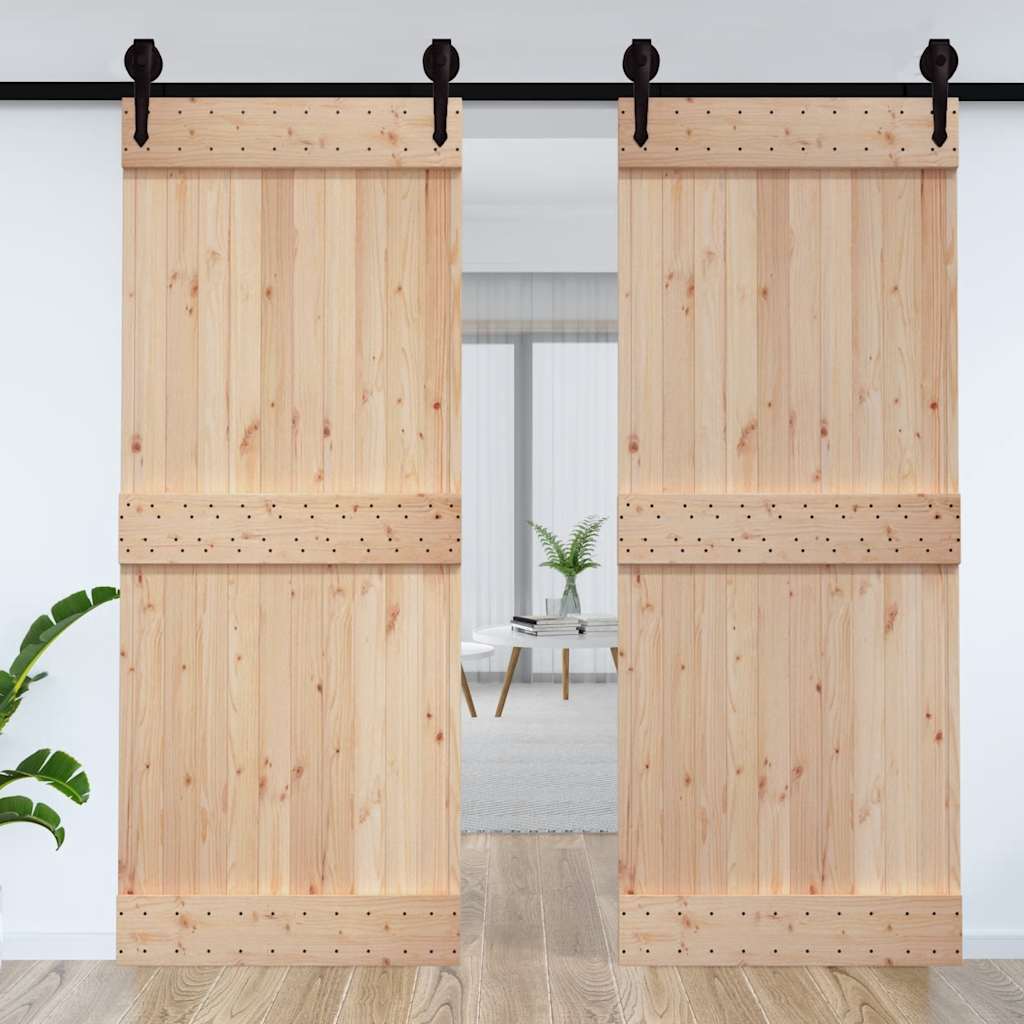 vidaXL Deur NARVIK 95x210 cm massief grenenhout afbeelding