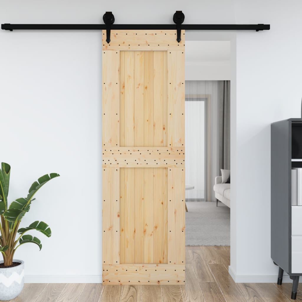 Posuvné dveře 70 x 210 cm masivní borové dřevo