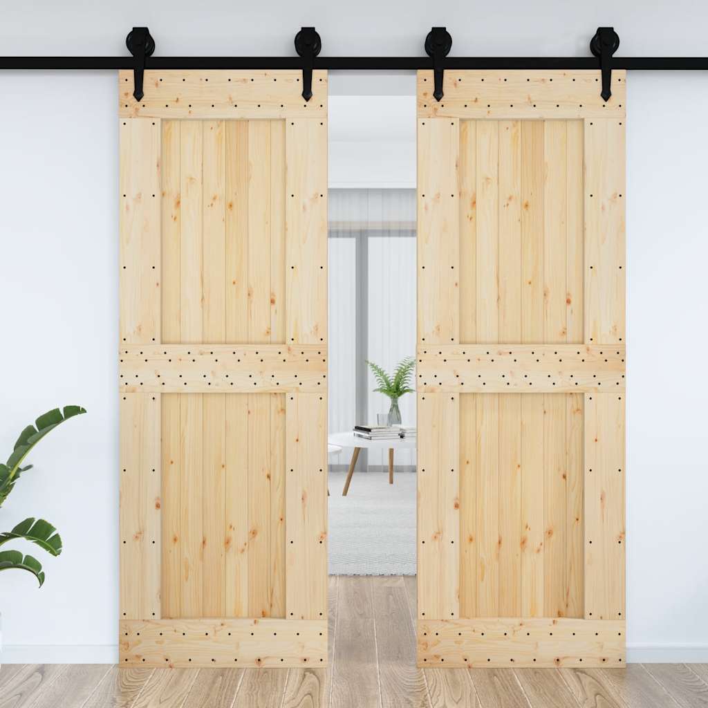 vidaXL NARVIK tömör fenyőfa ajtó 80 x 210 cm